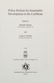 Tapa de Policy reform for sustainable development in the Caribbean