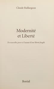 Tapa de Modernité et liberté