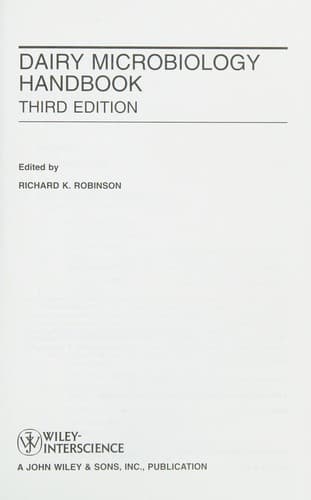 Tapa de Dairy microbiology handbook