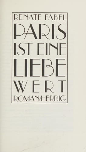 Tapa de Paris ist eine Liebe wert