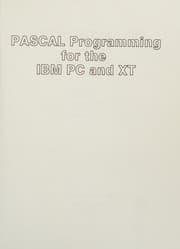 Tapa de Pascal programming for the IBM PC and PC XT