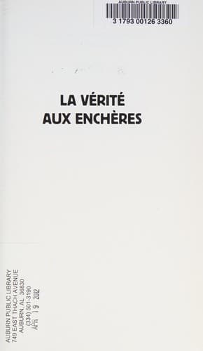 Tapa de La vérité aux enchères