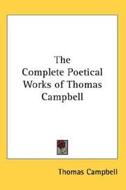 Tapa de The Complete Poetical Works of Thomas Campbell