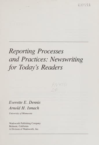 Tapa de Reporting processes and practices