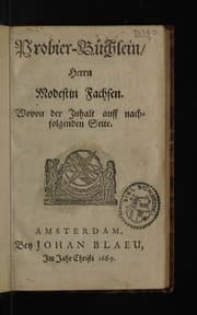 Tapa de Probier-Büchlei [darinne gründlicher Bericht vormeldet, wie man alle Metall un derselben zugehörende metallische Ertze und Getöchte ... recht probieren soll]