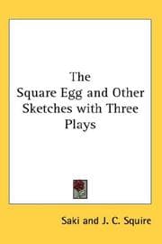 Tapa de The Square Egg and other sketches, with three plays