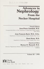 Tapa de Advances In Nephrology Volume 22