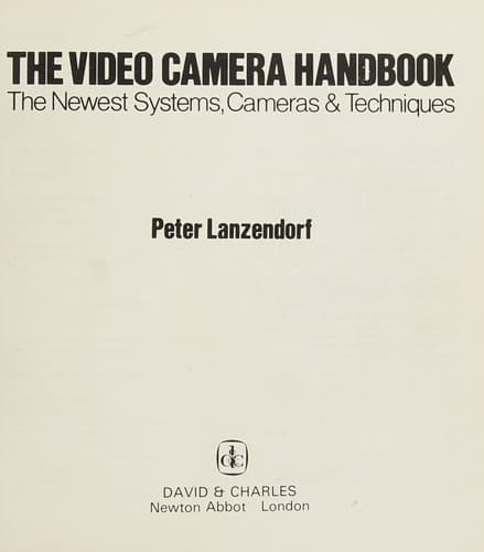 Tapa de The video camera handbook