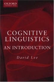 Tapa de Cognitive Linguistics