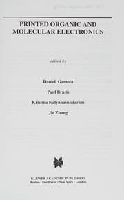 Tapa de Printed organic and molecular electronics