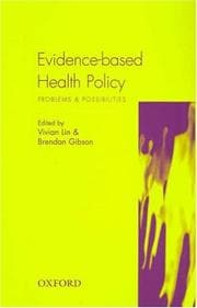 Tapa de Evidence-based health policy