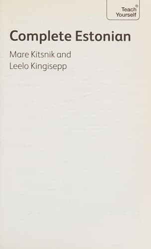 Tapa de Complete Estonian