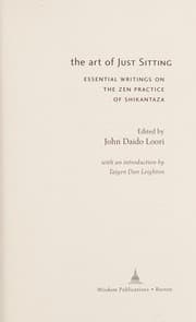Tapa de The art of just sitting