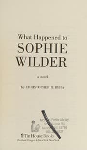 Tapa de What happened to Sophie Wilder