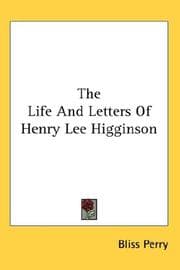 Tapa de Life And Letters of Henry Lee Higginson