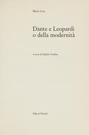 Tapa de Dante e Leopardi, o, Della modernità