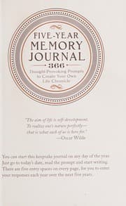 Tapa de Five Year Memory Journal