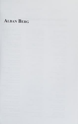 Tapa de Alban Berg