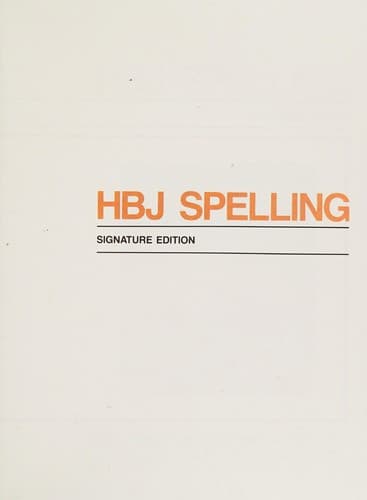 Tapa de Hbj Spelling (Red Level 2)