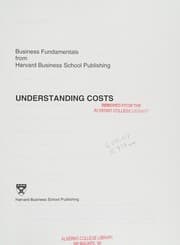 Tapa de Understanding costs