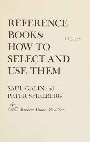 Tapa de Reference Books