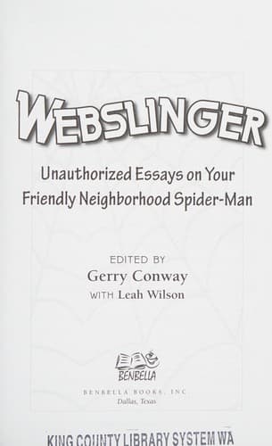 Tapa de Webslinger