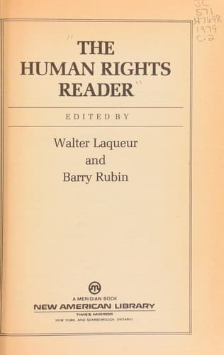 Tapa de The Human rights reader