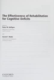 Tapa de The effectiveness of rehabilitation for cognitive deficits