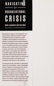 Tapa de Navigating an organizational crisis