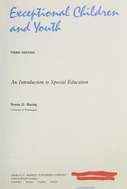 Tapa de Exceptional children and youth