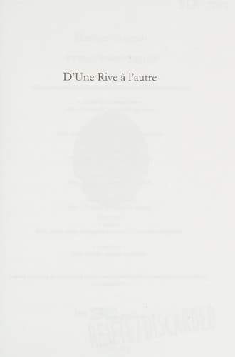 Tapa de D'une rive à l'autre
