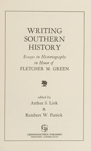 Tapa de Writing southern history