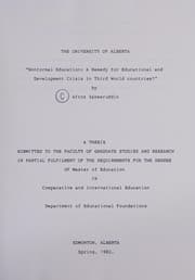 Tapa de Nonformal education