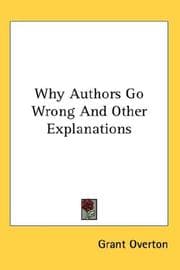 Tapa de Why Authors Go Wrong And Other Explanations