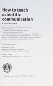 Tapa de How to Teach Scientific Communication