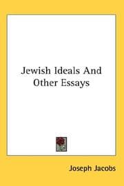 Tapa de Jewish ideals, and other essays