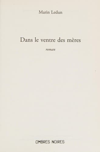 Tapa de Dans le ventre des mères