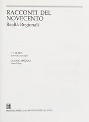 Tapa de Racconti del Novecento