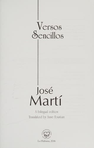 Tapa de Versos sencillos