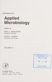 Tapa de Advances in Applied Microbiology