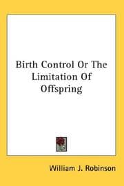 Tapa de Birth Control Or The Limitation Of Offspring