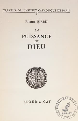 Tapa de La puissance de Dieu