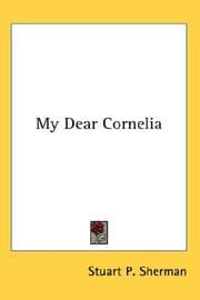Tapa de My Dear Cornelia