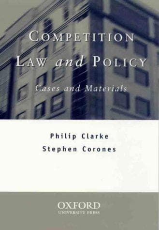 Tapa de Competition Law and Policy