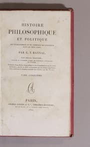 Tapa de Histoire philosophique et politique des établissemens et du commerce des Européens dans le deux Indes