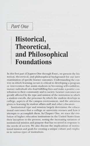 Tapa de Foundations of Student Affairs Practice