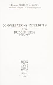 Tapa de Conversations interdites avec Rudolf Hess
