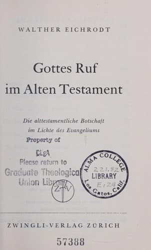Tapa de Gottes Ruf im alten Testament
