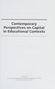 Tapa de Contemporary perspectives on capital in educational contexts