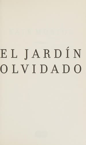 Tapa de El jardn̕ olvidado